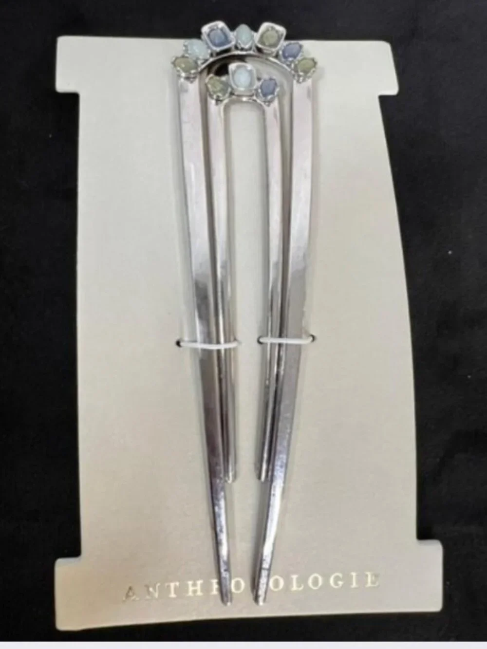 By Anthropologie Bejeweled French Hair Pins, Set of 2 - NWT